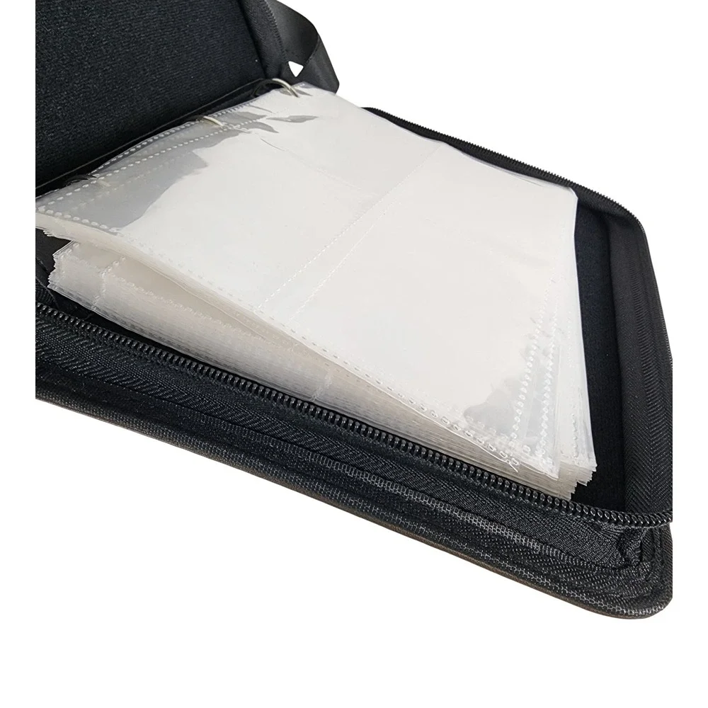 Cleveland Browns NFL‎ Trading Card Binder Zippered Faux Leather 4-Pocket Sleeves
